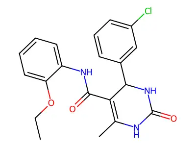 4-(3-chlorophenyl)-N-(2-ethoxyphenyl)-6-methyl-2-oxo-1,2,3,4-tetrahydropyrimidine-5-carboxamide structure