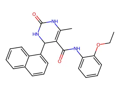 N-(2-ethoxyphenyl)-6-methyl-4-(naphthalen-1-yl)-2-oxo-1,2,3,4-tetrahydropyrimidine-5-carboxamide structure