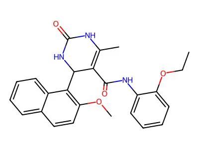 N-(2-ethoxyphenyl)-4-(2-methoxynaphthalen-1-yl)-6-methyl-2-oxo-1,2,3,4-tetrahydropyrimidine-5-carboxamide structure