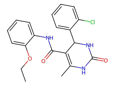 4-(2-chlorophenyl)-N-(2-ethoxyphenyl)-6-methyl-2-oxo-1,2,3,4-tetrahydropyrimidine-5-carboxamide structure