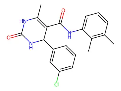 4-(3-chlorophenyl)-N-(2,3-dimethylphenyl)-6-methyl-2-oxo-1,2,3,4-tetrahydropyrimidine-5-carboxamide structure