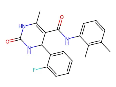N-(2,3-dimethylphenyl)-4-(2-fluorophenyl)-6-methyl-2-oxo-1,2,3,4-tetrahydropyrimidine-5-carboxamide structure