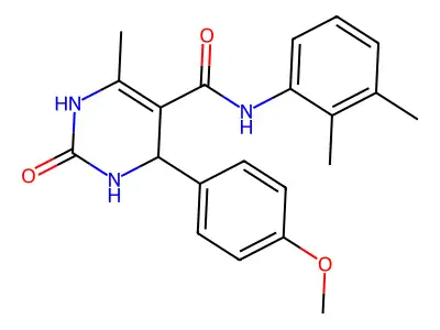 N-(2,3-dimethylphenyl)-4-(4-methoxyphenyl)-6-methyl-2-oxo-1,2,3,4-tetrahydropyrimidine-5-carboxamide structure
