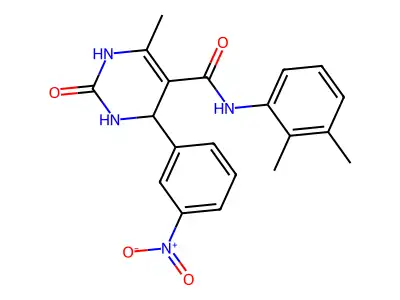 N-(2,3-dimethylphenyl)-6-methyl-4-(3-nitrophenyl)-2-oxo-1,2,3,4-tetrahydropyrimidine-5-carboxamide structure