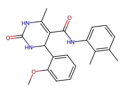 N-(2,3-dimethylphenyl)-4-(2-methoxyphenyl)-6-methyl-2-oxo-1,2,3,4-tetrahydropyrimidine-5-carboxamide structure