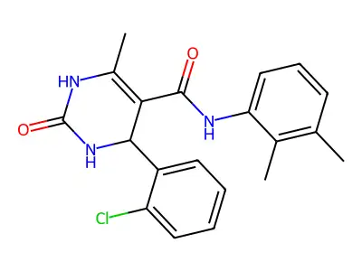 4-(2-chlorophenyl)-N-(2,3-dimethylphenyl)-6-methyl-2-oxo-1,2,3,4-tetrahydropyrimidine-5-carboxamide structure