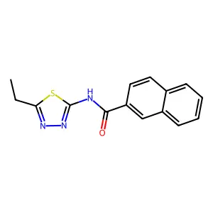 N-(5-乙基-1,3,4-噻二唑-2-基)-2-萘甲酰胺 structure