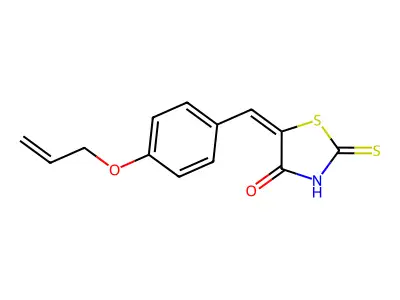 (5E)-5-[4-(allyloxy)benzylidene]-2-mercapto-1,3-thiazol-4(5H)-one structure