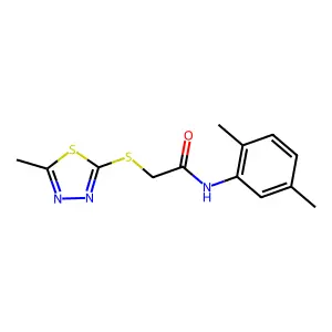 N-(2,5-dimethylphenyl)-2-[(5-methyl-1,3,4-thiadiazol-2-yl)sulfanyl]acetamide structure
