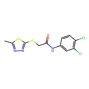 N-(3,4-dichlorophenyl)-2-[(5-methyl-1,3,4-thiadiazol-2-yl)sulfanyl]acetamide structure