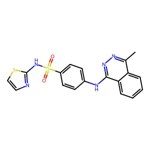 4-[(4-methylphthalazin-1-yl)amino]-N-(1,3-thiazol-2-yl)benzenesulfonamide structure