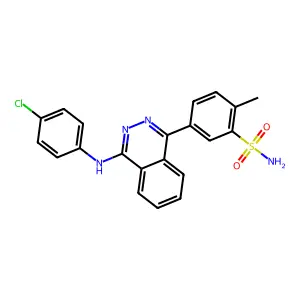 5-{4-[(4-Chlorophenyl)amino]phthalazin-1-yl}-2-methylbenzenesulfonamide structure