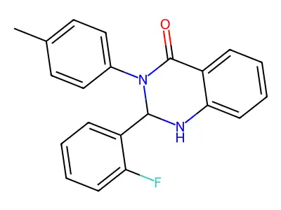 2-(2-Fluorophenyl)-3-(4-methylphenyl)-1,2-dihydroquinazolin-4-one structure