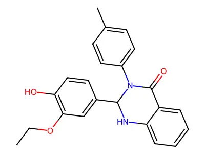 2-(3-Ethoxy-4-hydroxyphenyl)-3-(4-methylphenyl)-1,2-dihydroquinazolin-4-one structure