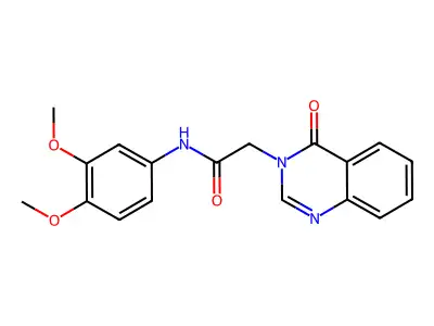 N-(3,4-dimethoxyphenyl)-2-(4-oxoquinazolin-3-yl)acetamide structure