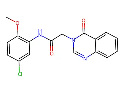 N-(5-chloro-2-methoxyphenyl)-2-(4-oxoquinazolin-3-yl)acetamide structure