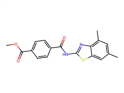 Methyl 4-[(4,6-dimethyl-1,3-benzothiazol-2-yl)carbamoyl]benzoate structure