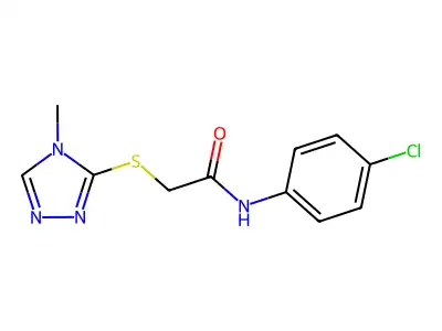 N-(4-chlorophenyl)-2-[(4-methyl-4H-1,2,4-triazol-3-yl)sulfanyl]acetamide structure