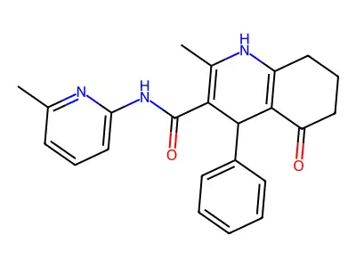 2-ME-N(6-ME-2-Pyridinyl)-5-oxo-4-PH-1,4,5,6,7,8-hexahydro-3-quinolinecarboxamide structure