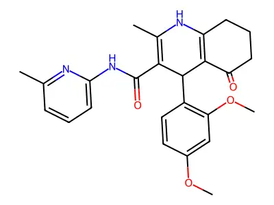 4-(2,4-Dimethoxyphenyl)-2-methyl-N-(6-methylpyridin-2-yl)-5-oxo-1,4,5,6,7,8-hexahydroquinoline-3-carboxamide structure