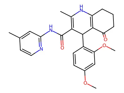 4-(2,4-Dimethoxyphenyl)-2-methyl-N-(4-methylpyridin-2-yl)-5-oxo-1,4,5,6,7,8-hexahydroquinoline-3-carboxamide structure
