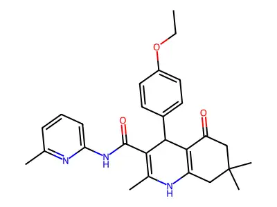4-(4-Ethoxyphenyl)-2,7,7-trimethyl-N-(6-methylpyridin-2-yl)-5-oxo-1,4,5,6,7,8-hexahydroquinoline-3-carboxamide structure