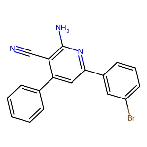 2-Amino-6-(3-bromophenyl)-4-phenylpyridine-3-carbonitrile structure