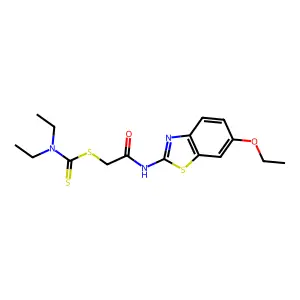 [2-[(6-ethoxy-1,3-benzothiazol-2-yl)amino]-2-oxoethyl] N,N-diethylcarbamodithioate structure