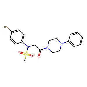 N-(4-bromophenyl)-N-[2-oxo-2-(4-phenylpiperazin-1-yl)ethyl]methanesulfonamide structure