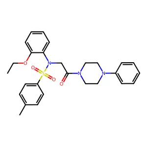 N-(2-ethoxyphenyl)-4-methyl-N-[2-oxo-2-(4-phenylpiperazin-1-yl)ethyl]benzenesulfonamide structure