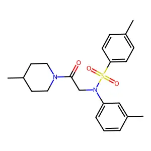 4-methyl-N-(3-methylphenyl)-N-[2-(4-methylpiperidin-1-yl)-2-oxoethyl]benzenesulfonamide structure