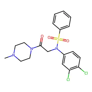 N-(3,4-dichlorophenyl)-N-[2-(4-methylpiperazin-1-yl)-2-oxoethyl]benzenesulfonamide structure