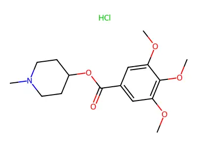 4-Piperidinol, 1-methyl-, 3,4,5-trimethoxybenzoate, hydrochloride structure
