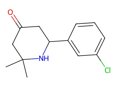 6-(3-Chlorophenyl)-2,2-dimethyl-4-piperidinone structure