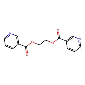 Ethane-1,2-diyl bis(pyridine-3-carboxylate) structure