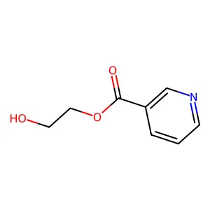 3-Pyridinecarboxylic acid, 2-hydroxyethyl ester structure