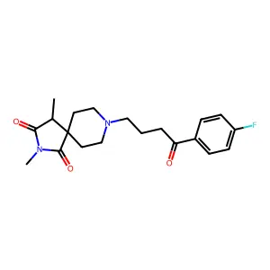 8-(4-(4-Fluorophenyl)-4-oxobutyl)-2,4-dimethyl-2,8-diazaspiro(4.5)decane-1,3-dione structure