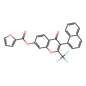 C25H13F3O5 structure