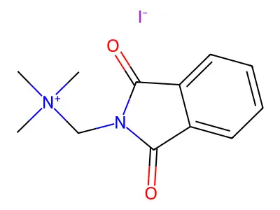 (1,3-dioxoisoindol-2-yl)methyl-trimethylazanium;iodide structure