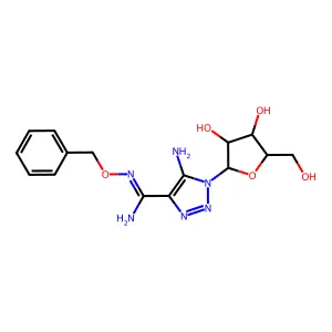 5-Amino-n'-(benzyloxy)-1-pentofuranosyl-1h-1,2,3-triazole-4-carboximidamide structure