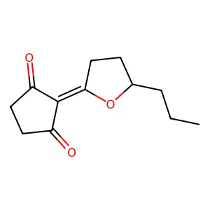 1,3-Cyclopentanedione, 2-(dihydro-5-propyl-2(3H)-furanylidene)- structure