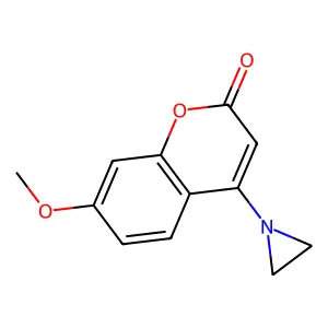 4-(Aziridin-1-yl)-7-methoxychromen-2-one structure
