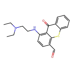 9H-Thioxanthene-4-carboxaldehyde, 1-[[2-(diethylamino)ethyl]amino]-9-oxo- structure