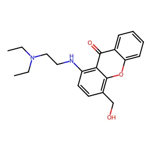 9H-Xanthen-9-one, 1-((2-(diethylamino)ethyl)amino)-4-(hydroxymethyl)- structure