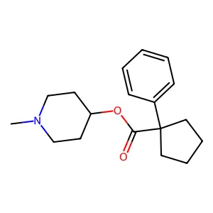 1-Methylpiperidin-4-yl 1-phenylcyclopentanecarboxylate structure
