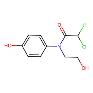 Acetanilide, 2,2-dichloro-4'-hydroxy-N-(2-hydroxyethyl)- structure