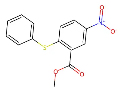 Methyl 5-nitro-2-(phenylthio)benzoate structure