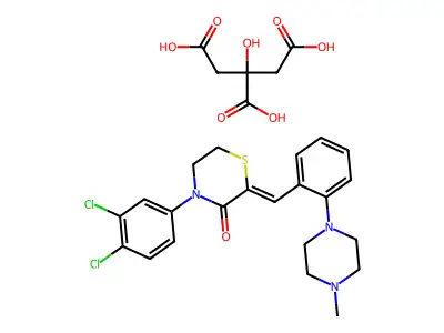 Elzasonan citrate structure