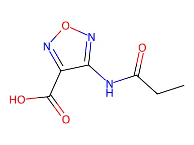 4-Propionylamino-furazan-3-carboxylic acid structure