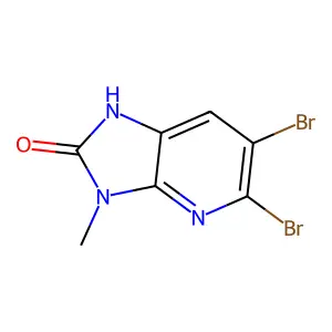 Imidazo[4,5-b]pyridin-2-one, 2,3-dihydro-5,6-dibromo-3-methyl- structure